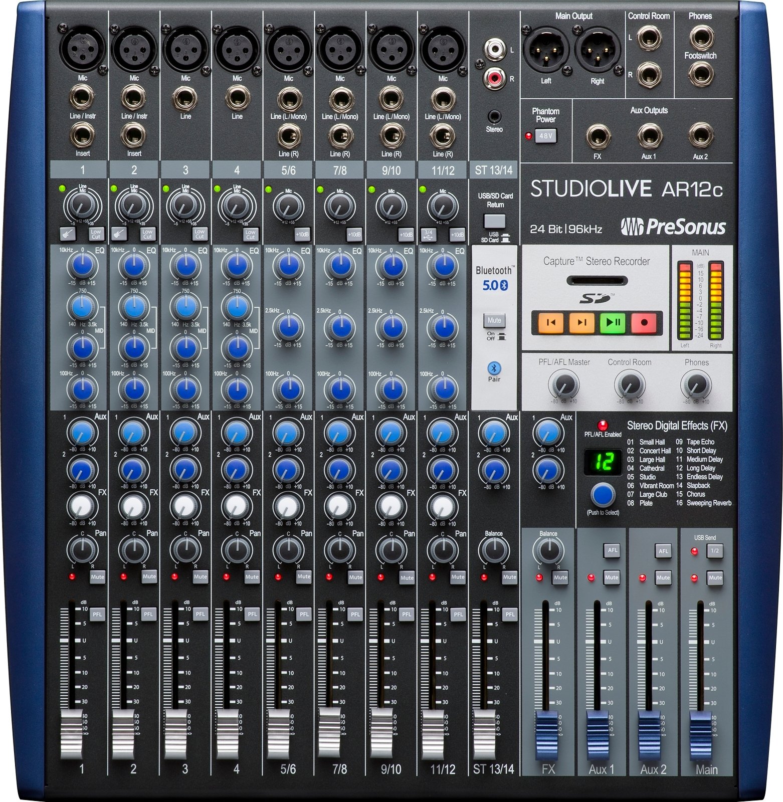 PreSonus® StudioLive® AR12c Analog Mixer | Mixers